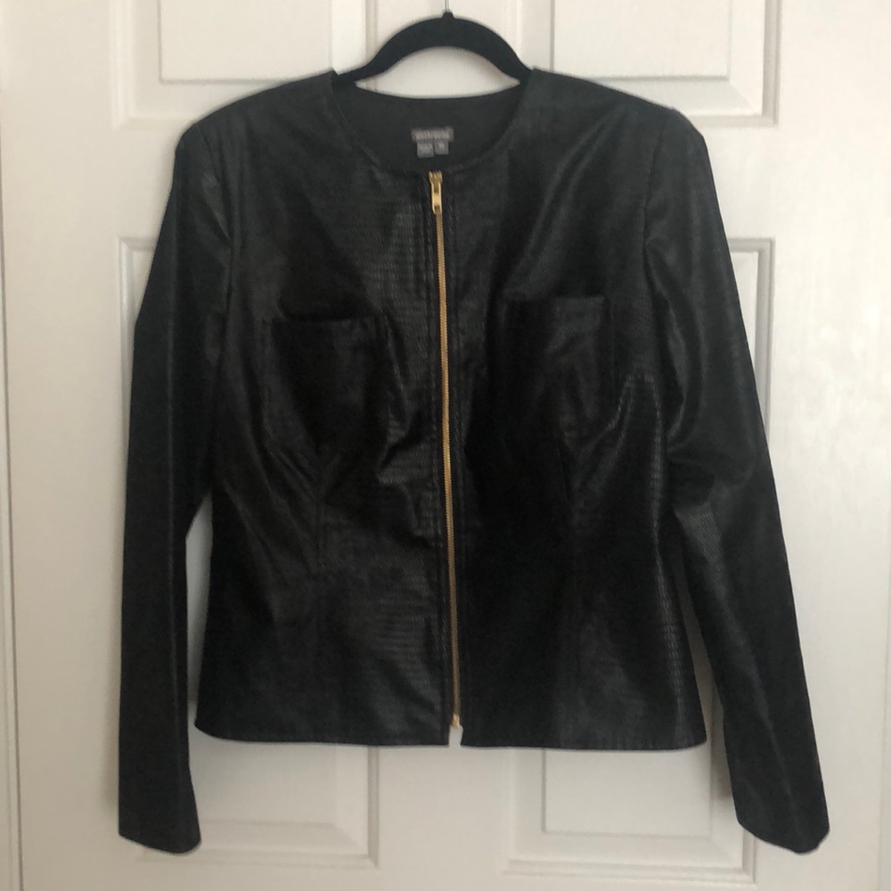 Anthracite Faux Leather Jacket